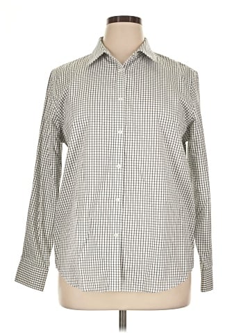 Jones New York Signature Long Sleeve Button-Down Shirt (view 1)