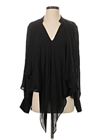 Nicole Miller Artelier Long Sleeve Silk Top (view 1)