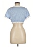 Romwe 100% Polyester Blue Short Sleeve Blouse Size M - photo 2