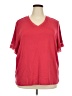 D&Co. 100% Cotton Red Short Sleeve Top Size 3X - photo 1