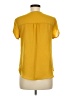 Mine 100% Polyester Yellow Short Sleeve Blouse Size M - photo 2