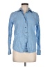Assorted Brands 100% Linen Blue Long Sleeve Button-Down Shirt Size 8 - photo 1