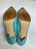 Nine West 100% Leather Teal Heels Size 11 - photo 4