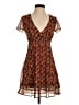 Esprit 100% Polyester Print Brown Casual Dress Size 0 - photo 1