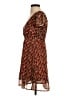 Esprit 100% Polyester Print Brown Casual Dress Size 0 - photo 5