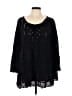 Johnny Was 100% Rayon Black 3/4 Sleeve Blouse Size L - photo 1
