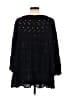 Johnny Was 100% Rayon Black 3/4 Sleeve Blouse Size L - photo 2