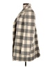 Theory Checkered-gingham Gray Wool Coat Size L - photo 5