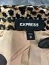 Express 100% Polyester Animal Print Gold Blazer Size XS - photo 6