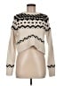Zara Chevron-herringbone Ivory Pullover Sweater Size M - photo 1