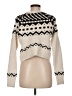 Zara Chevron-herringbone Ivory Pullover Sweater Size M - photo 2