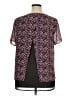 MICHAEL Michael Kors 100% Polyester Black Short Sleeve Blouse Size XL - photo 2