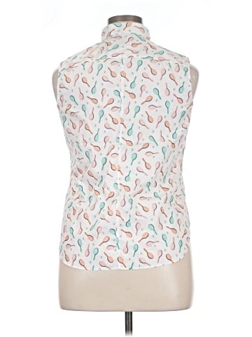 Lands' End Sleeveless Button-Down Shirt (view 2)