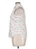 Lands' End 100% Cotton Print White Sleeveless Button-Down Shirt Size 14 (petite) - photo 5