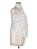 Lands' End 100% Cotton Print White Sleeveless Button-Down Shirt Size 14 (petite) - photo 4