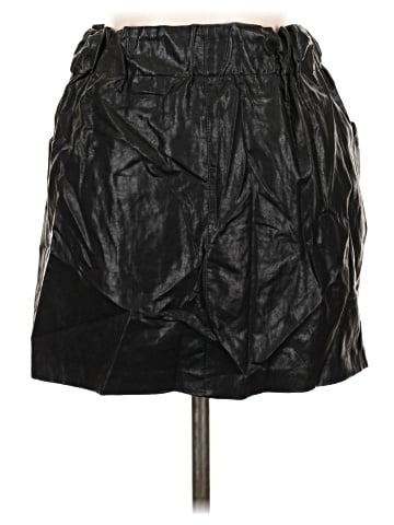 Zara Basic Faux Leather Skirt (view 2)