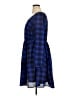 Torrid 100% Polyester Plaid Blue Casual Dress Size 1X Plus (1) - photo 5