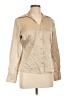 East5th 100% Polyester Metallic Tan Long Sleeve Blouse Size 10 - photo 1