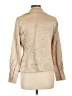 East5th 100% Polyester Metallic Tan Long Sleeve Blouse Size 10 - photo 2