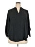 Lush 100% Polyester Polka Dots Black 3/4 Sleeve Blouse Size XXL - photo 1