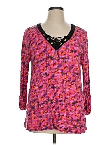 August Silk 3/4 Sleeve T-Shirt (view 1)