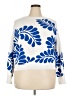 Ann Taylor Print Blue Pullover Sweater Size XXL - photo 1