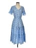 Southern Tide Checkered-gingham Blue Casual Dress Size S - photo 1