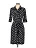 Laundry by Design Print Black Casual Dress Size 10 - photo 1