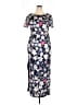JS Collections 100% Polyester Floral Blue Casual Dress Size 18 - photo 1