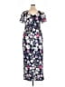 JS Collections 100% Polyester Floral Blue Casual Dress Size 18 - photo 2