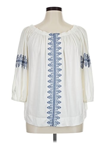 Chaps 3/4 Sleeve Blouse (view 1)