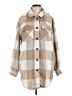 Love Tree 100% Polyester Checkered-gingham Tan Coat Size L - photo 1
