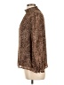 1.State 100% Polyester Animal Print Brown Long Sleeve Blouse Size L - photo 5