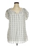 Ellos 100% Cotton Silver Short Sleeve Blouse Size 14 - photo 1