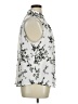 Elle 100% Polyester Floral Silver Sleeveless Blouse Size XL - photo 4
