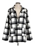 Chocolate 100% Polyester Plaid Gray Coat Size L - photo 1