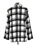 Chocolate 100% Polyester Plaid Gray Coat Size L - photo 2