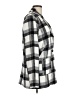 Chocolate 100% Polyester Plaid Gray Coat Size L - photo 4