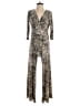 Clara Sun Woo Animal Print Gold Tan Jumpsuit Size S - photo 1