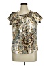 Sunny Leigh Gold Short Sleeve Blouse Size XL - photo 1