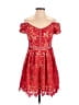 Francesca's 100% Polyester Red Cocktail Dress Size S - photo 1