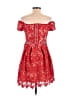 Francesca's 100% Polyester Red Cocktail Dress Size S - photo 2