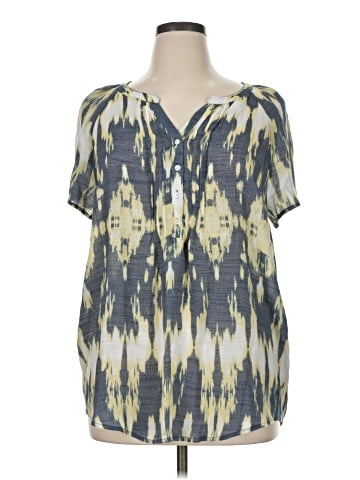 Christopher & Banks Short Sleeve Blouse (view 1)