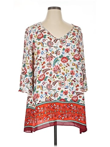Rose + Olive 3/4 Sleeve Blouse (view 1)