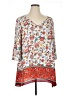 Rose + Olive 100% Polyester White 3/4 Sleeve Blouse Size 1X - photo 1