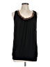 August Silk Black Sleeveless Blouse Size L - photo 1