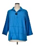 Ali Miles Blue 3/4 Sleeve Button-Down Shirt Size XL - photo 1