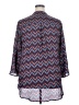 Cato 100% Polyester Chevron-herringbone Blue 3/4 Sleeve Blouse Size 18/20W - photo 2