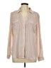 Candie's 100% Polyester Houndstooth Tan Long Sleeve Blouse Size L - photo 1