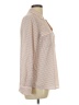 Candie's 100% Polyester Houndstooth Tan Long Sleeve Blouse Size L - photo 4